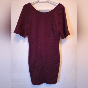 ALI & JAY Rich Burgundy Mini Dress
